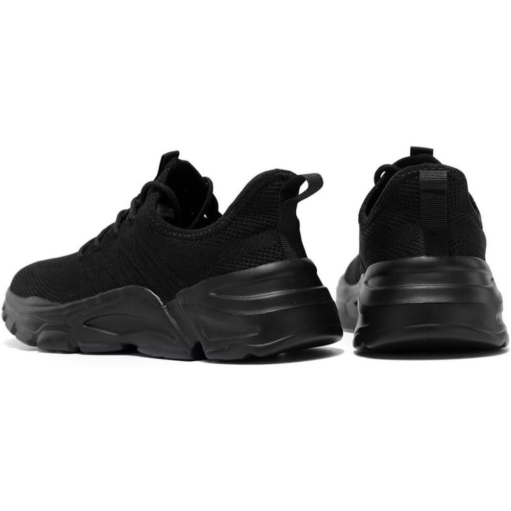 Women's Black Running Workout Sports Tennis Casual Sole Sneakers Shoes - Picture 5 of 7